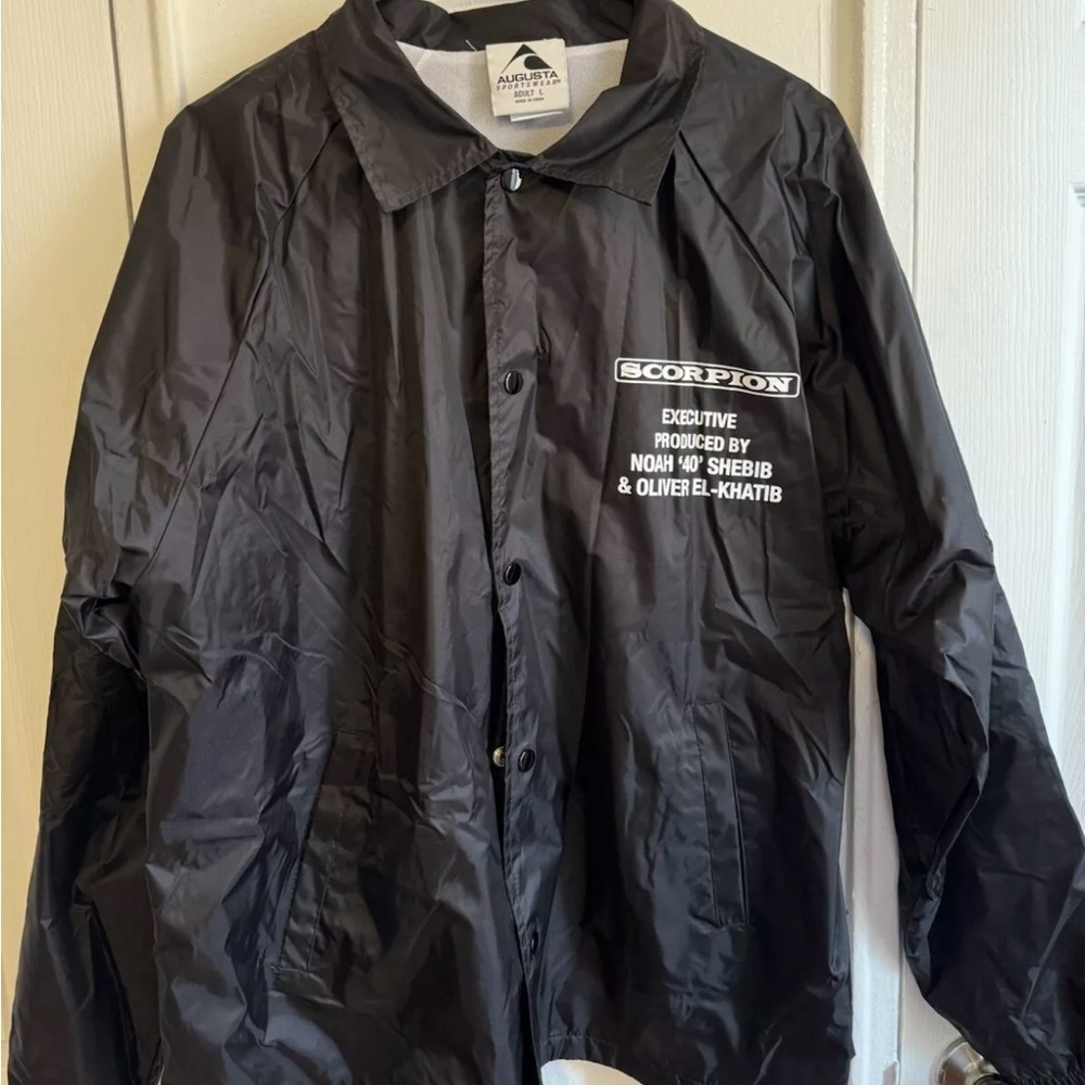 Drake Tour Merch Jacket Scorpion 2018 Throwback Windbreaker Size Large L Black